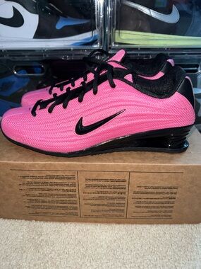 Women's Nike Shox Z Casual Shoes Pinksicle/Black HQ7540 601 Size 8 Refurbished!